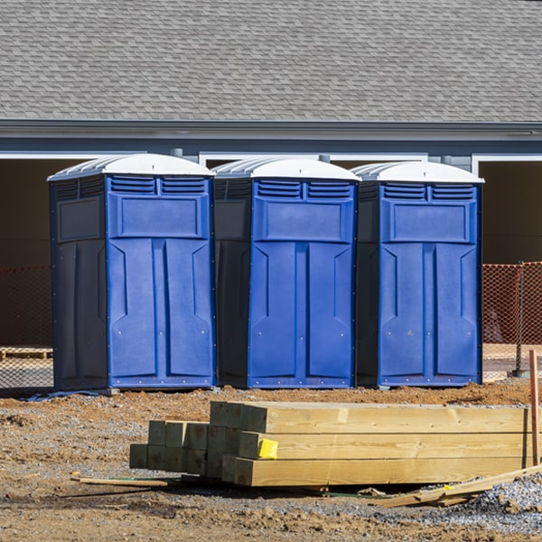 what is the expected delivery and pickup timeframe for the portable toilets in Mount Pleasant